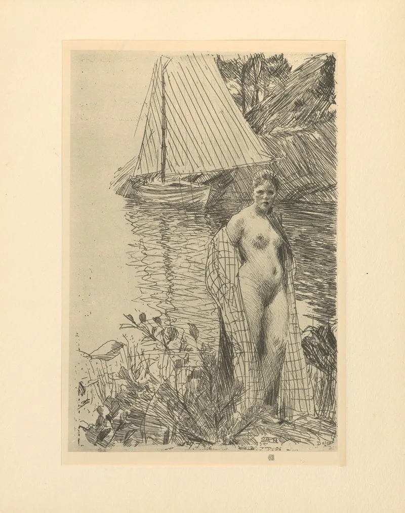 My Model And My Boat Wall Art by Anders Zorn - High-Resolution Digital Print