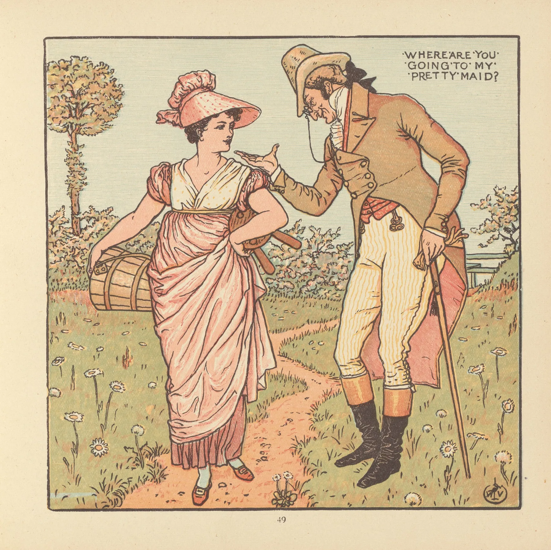 My Pretty Maid Wall Art by Walter Crane - High-Resolution Digital Print