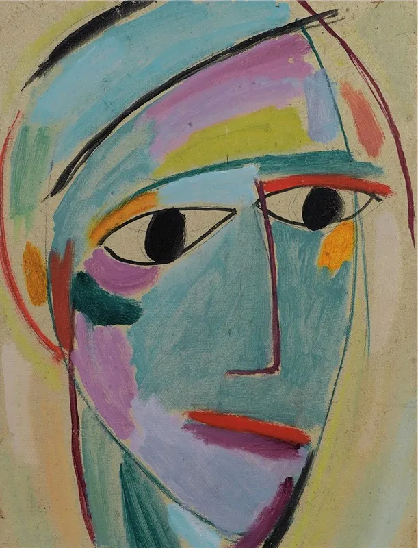 Mystical Head Three Quarter Profile Wall Art by Alexej von Jawlensky - High-Resolution Digital Print