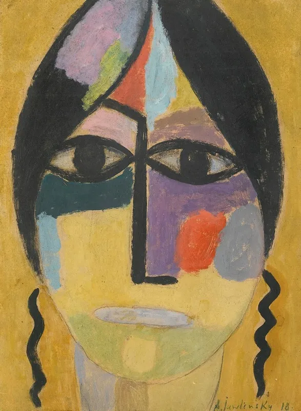 Mystischer Kopf Rabenflugel Iv Mystical Head Ravens Wing Iv Wall Art by Alexej von Jawlensky - High-Resolution Digital Print