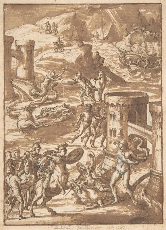 Mythological Scene 3 Wall Art by Antonio Gandini - High-Resolution Digital Print