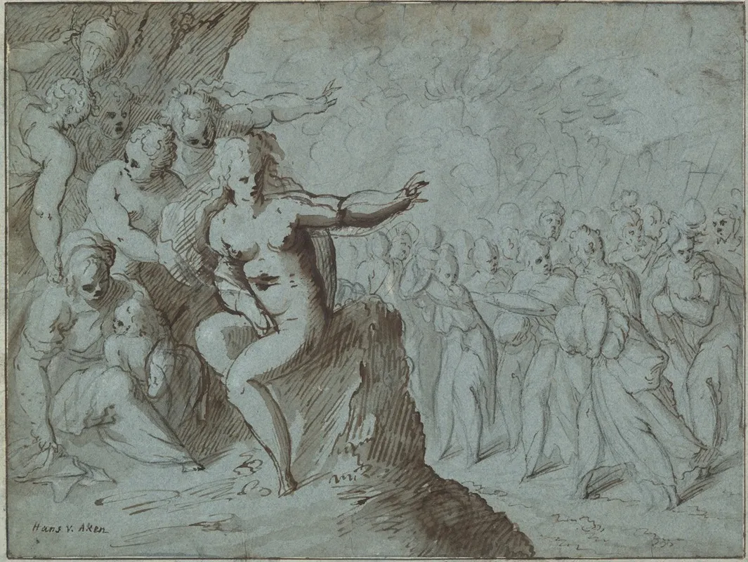 Mythological Scene 5 Wall Art by Hans von Aachen - High-Resolution Digital Print