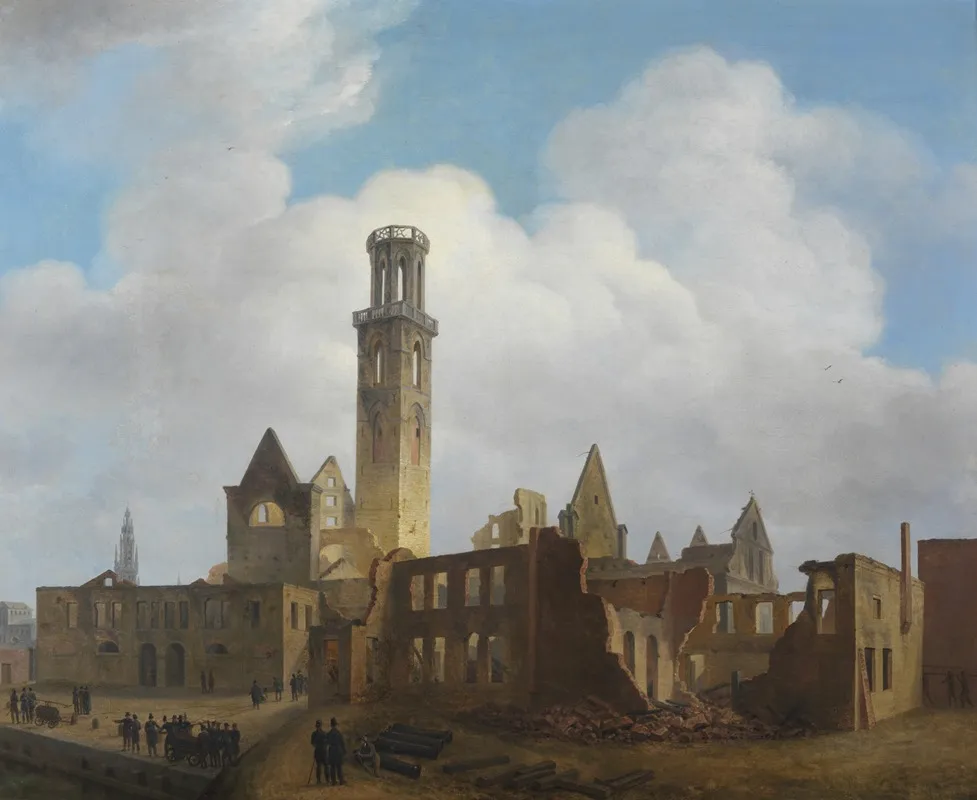 Na De Brand Van De St Michielsabdij Wall Art by Philippe Jacques Van Brée - High-Resolution Digital Print