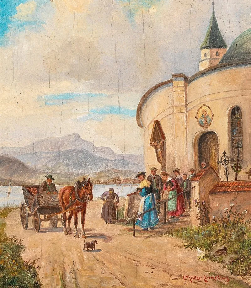 Nach Dem Kirchgang Wall Art by Ludwig Müller-Cornelius - High-Resolution Digital Print