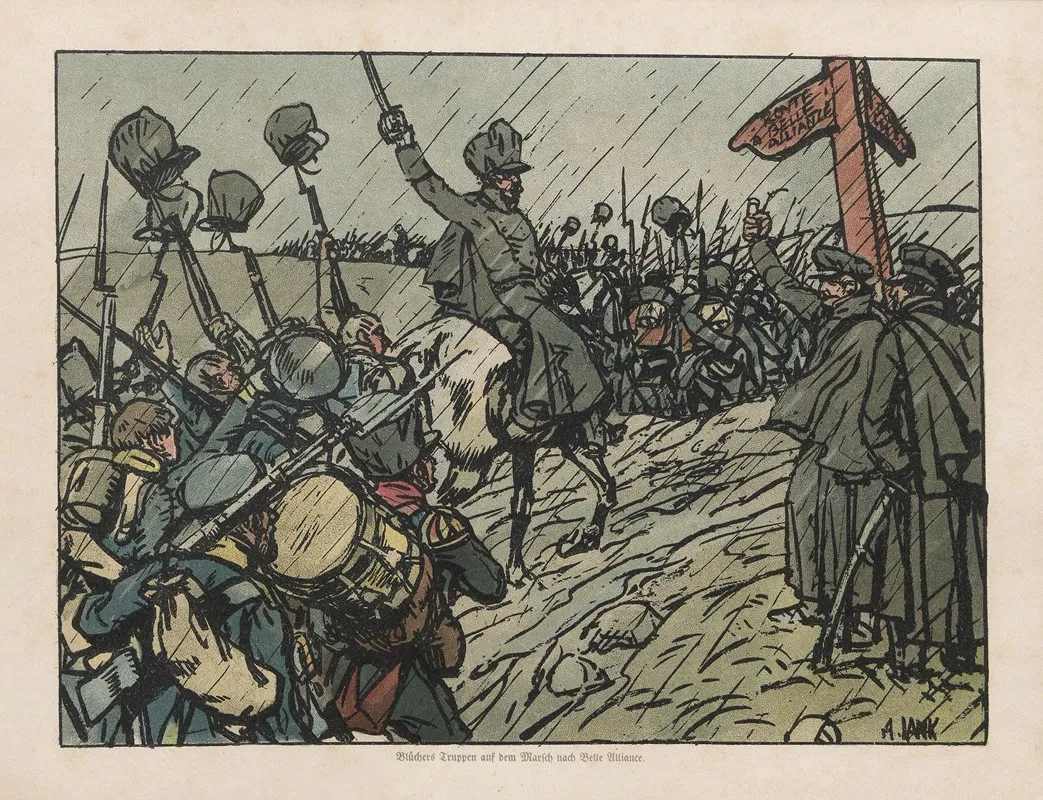 Nach Frankreich Hinein 1814 1815 Pl 7 Wall Art by Angelo Jank - High-Resolution Digital Print