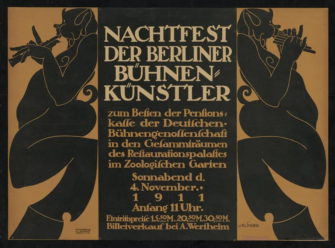 Nachtfest Berliner Buhnenkunstler Wall Art by Julius Klinger - High-Resolution Digital Print
