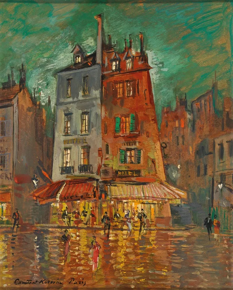 Nachtliches Paris Wall Art by Konstantin Alexeevich Korovin - High-Resolution Digital Print