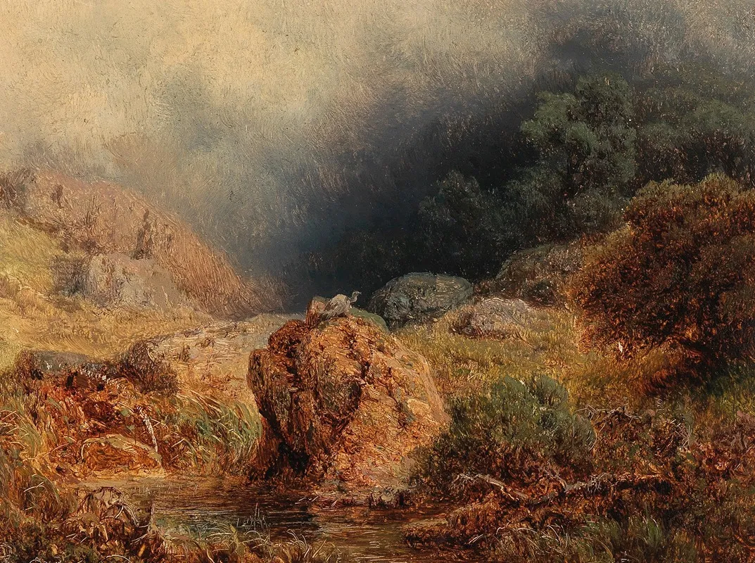 Nahendes Unwetter In Den Bergen Wall Art by August Piepenhagen - High-Resolution Digital Print