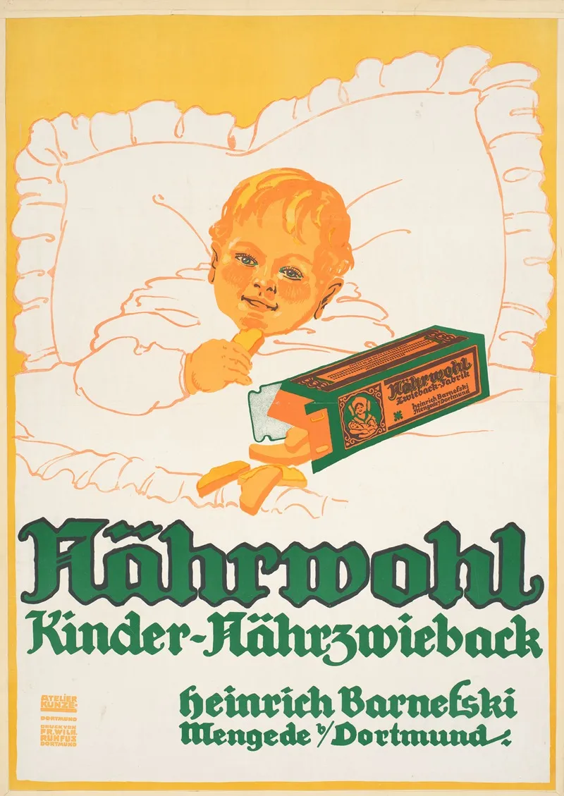 Nahrwohl Kinder Nahrzwieback Heinrich Barnefski Wall Art by Carl Kunze - High-Resolution Digital Print