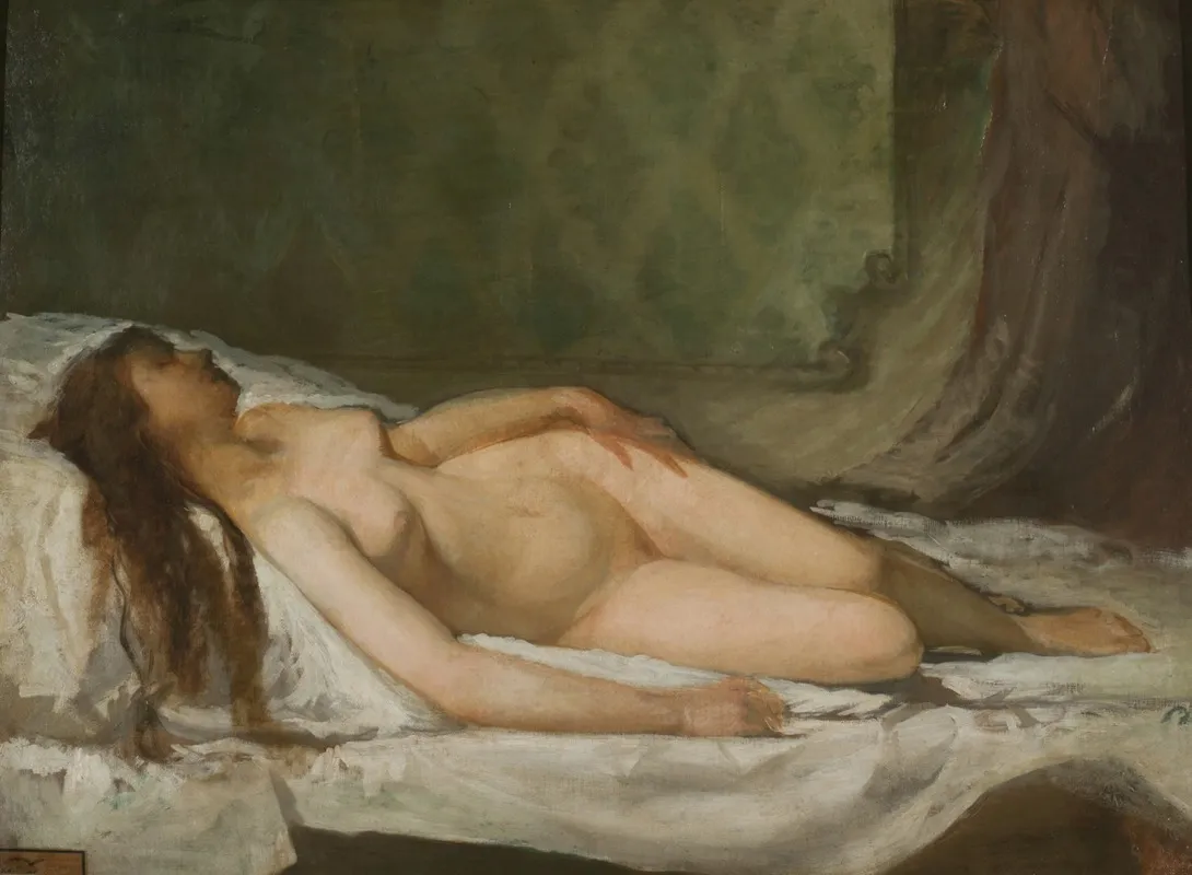 Naked Woman Asleep Wall Art by Eduardo Rosales - High-Resolution Digital Print