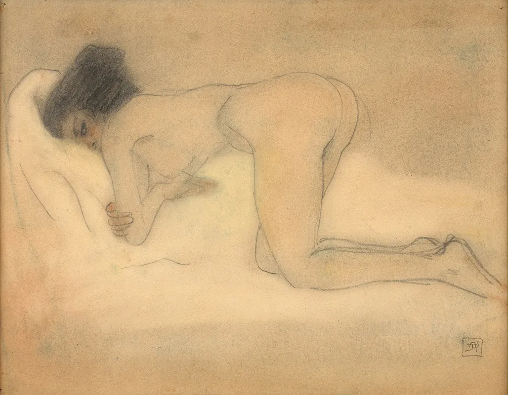 Naked Woman Squatting