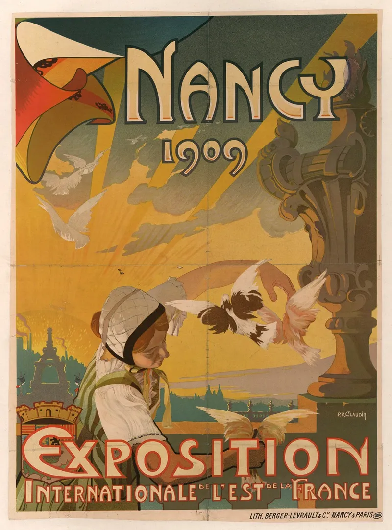 Nancy 1909 Exposition Internationale De Lest De La France 3 Wall Art by Pierre Roger Claudin - High-Resolution Digital Print
