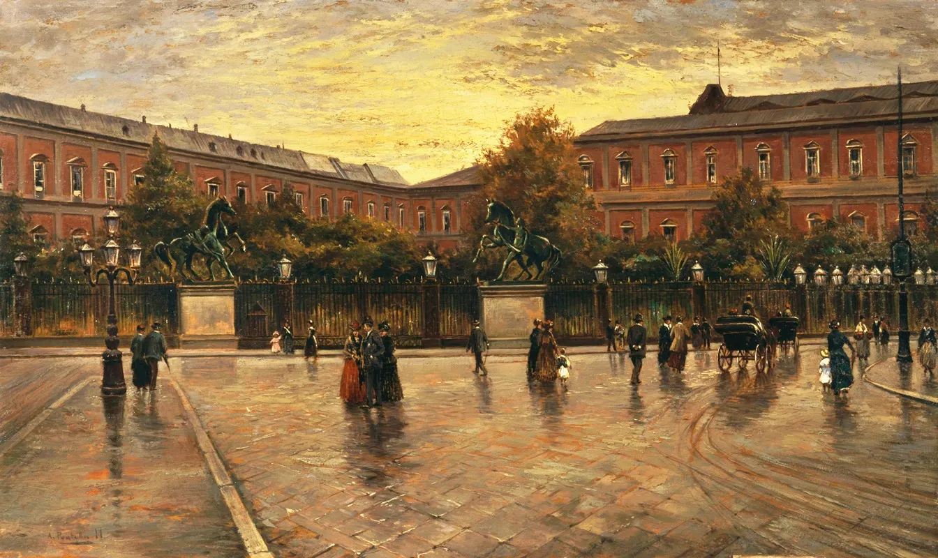 Naples Palazzo Reale Wall Art by Attilio Pratella - High-Resolution Digital Print