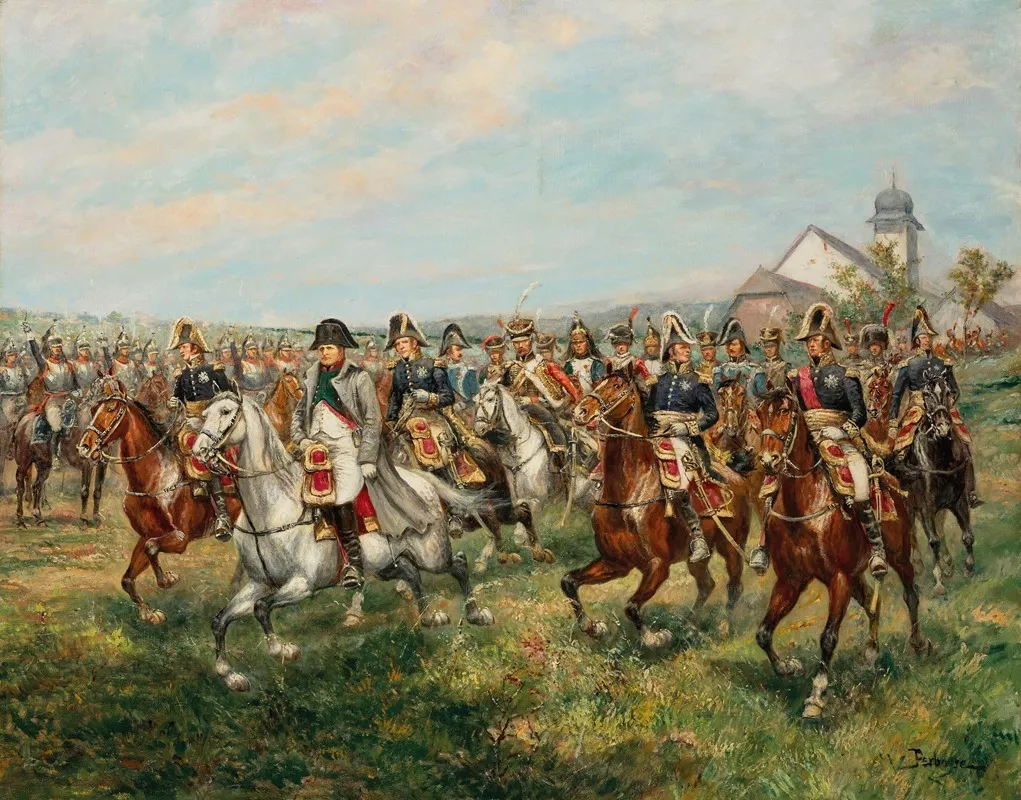 Napoleon A La Bataille De Friedland Le 14 Juin 1807 Wall Art by Paul Emile Léon Perboyre - High-Resolution Digital Print
