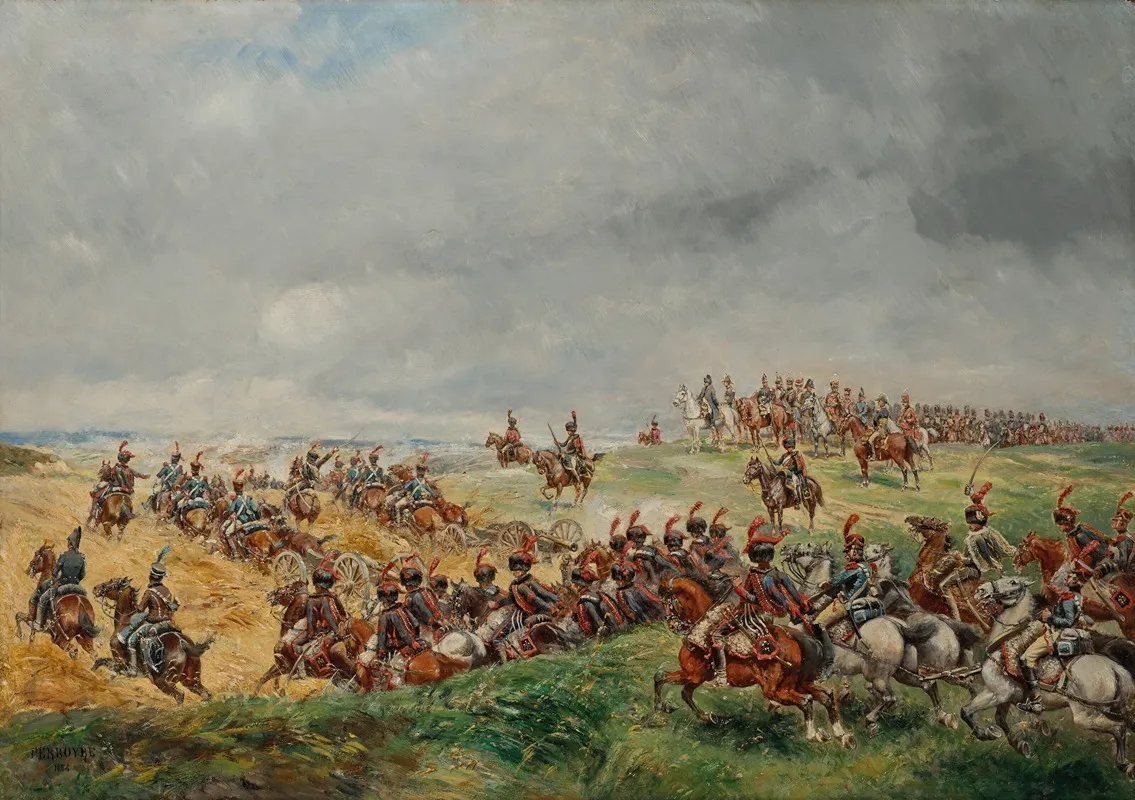 Napoleon Donne Lordre Dassaut A Iena Le 14 Octobre 1806 Wall Art by Paul Emile Léon Perboyre - High-Resolution Digital Print
