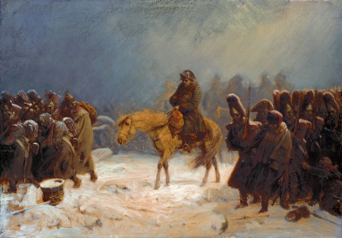 Napoleons Retreat From Russia Wall Art by Adolf Northen - High-Resolution Digital Print