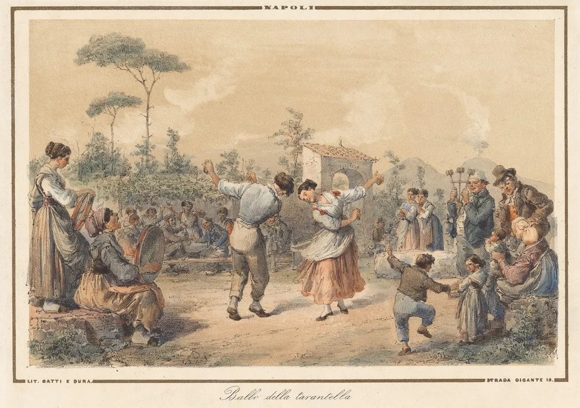 Napoli Ballo Della Tarantella Wall Art by Gaetano Dura - High-Resolution Digital Print