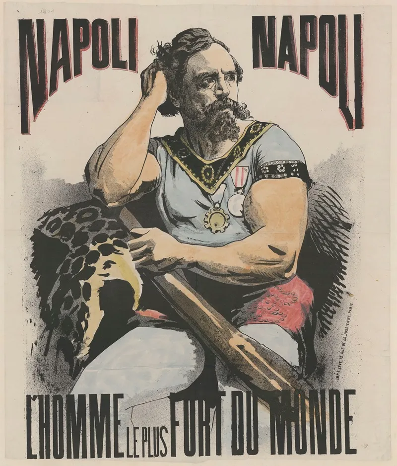 Napoli Lhomme Le Plus Fort Du Monde Wall Art by Imp. Emile Lévy - High-Resolution Digital Print