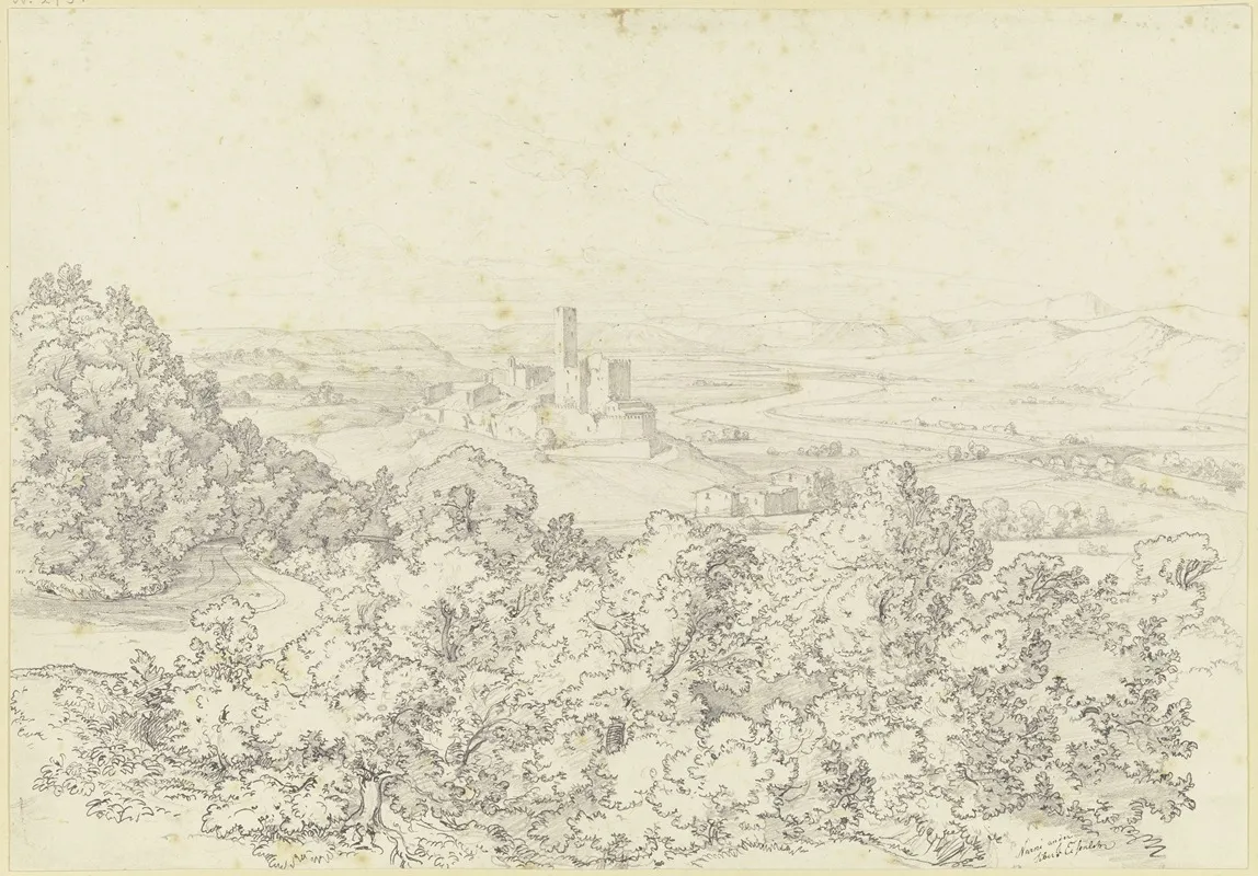 Narni An Der Nera Dem Zufluss Des Tibers Wall Art by Friedrich Eisenlohr   - High-Resolution Digital Print