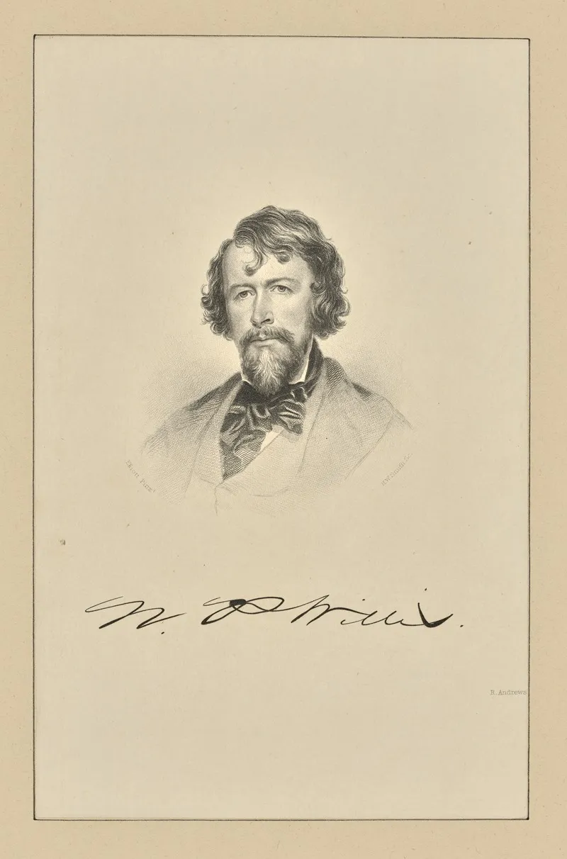 Nathaniel Parker Willis Wall Art by Hezekiah Wright Smith - High-Resolution Digital Print