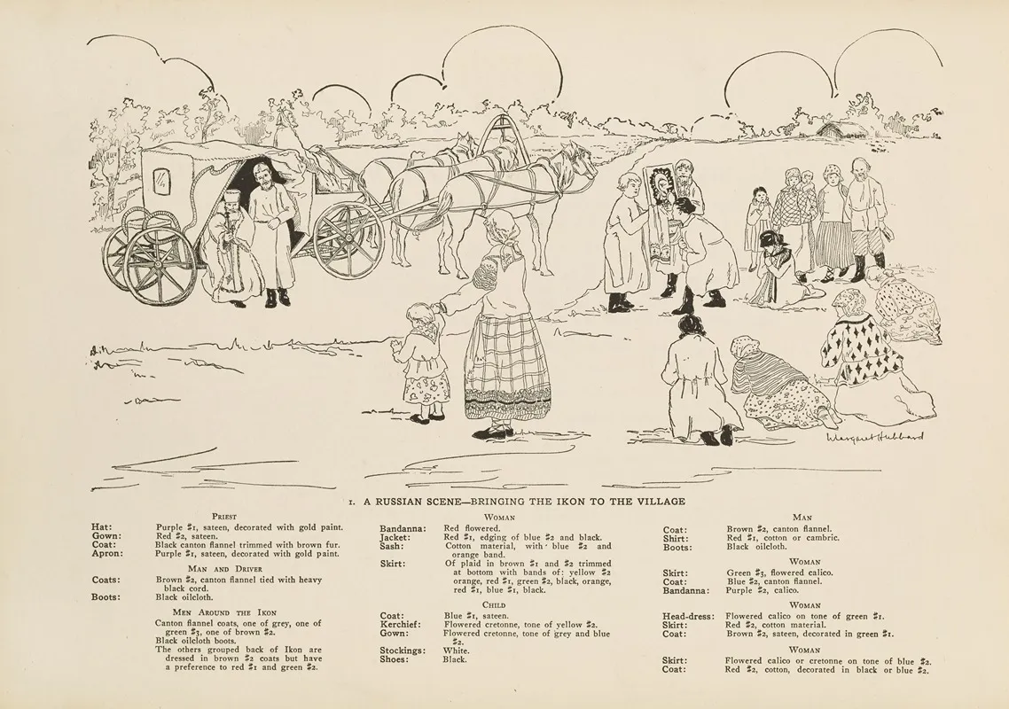 National Costumes Of The Slavic Peoples Pl 01 Wall Art by Margaret Hubbard - High-Resolution Digital Print