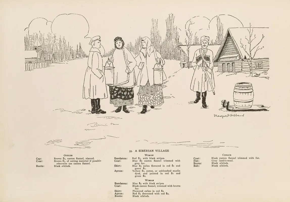 National Costumes Of The Slavic Peoples Pl 15 Wall Art by Margaret Hubbard - High-Resolution Digital Print