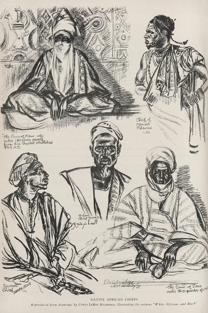 Native African Chiefs Wall Art by Cyrus Leroy Baldridge - High-Resolution Digital Print