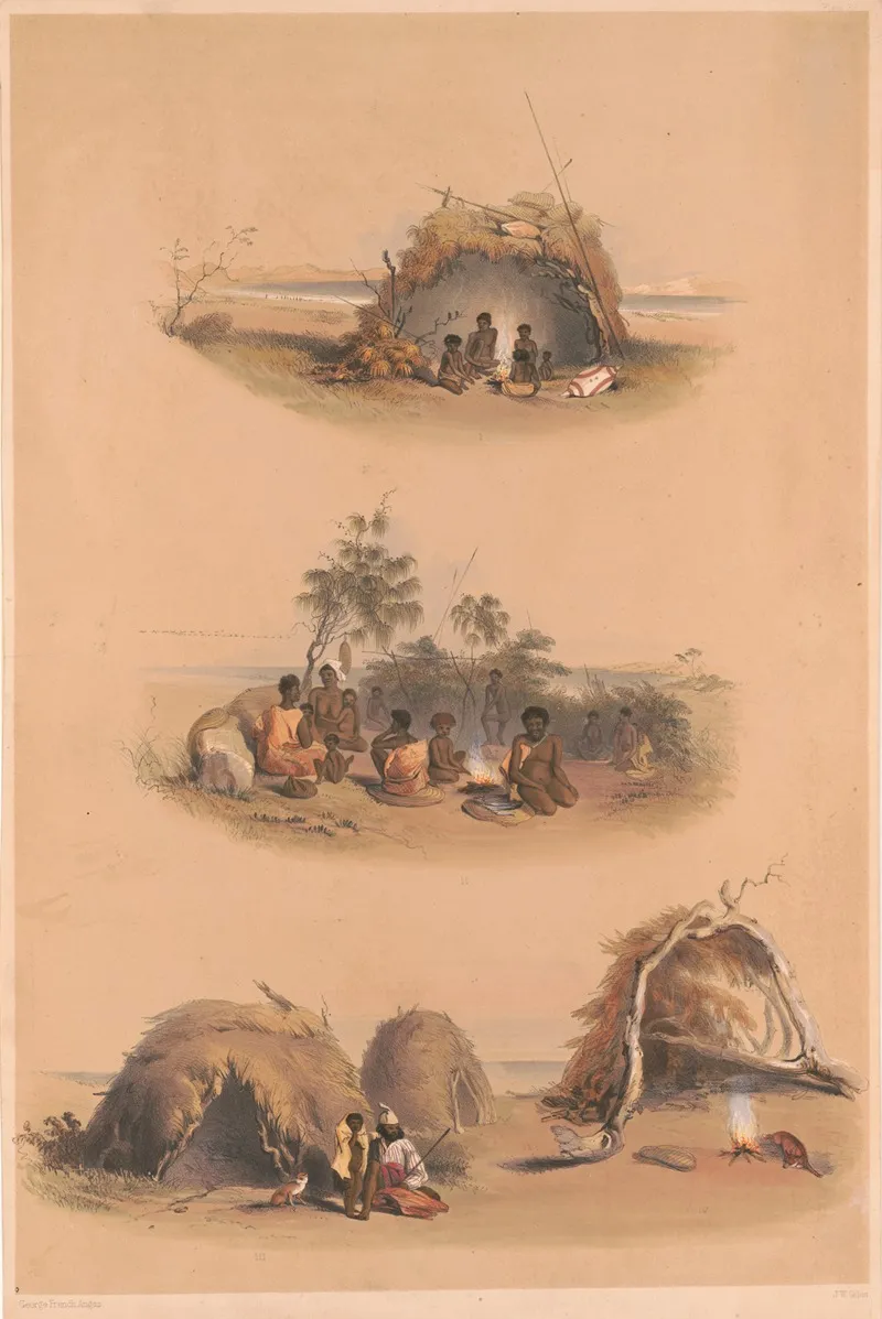Native Dwellings Wall Art by Giles Litho. - High-Resolution Digital Print