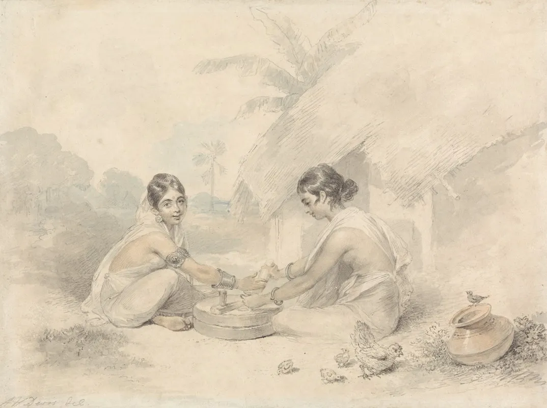 Native Women From Bengal Wall Art by Arthur William Devis - High-Resolution Digital Print