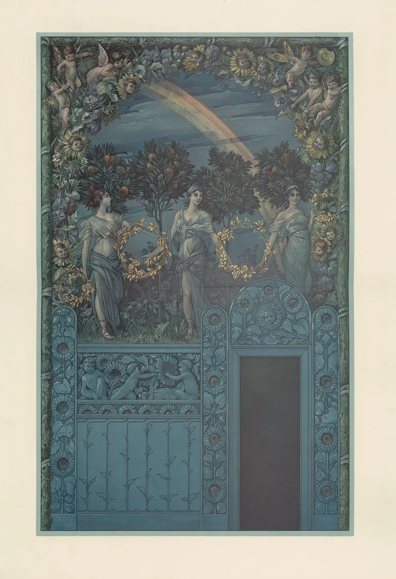 Naturalistische Decorationsmalereien Pl 6