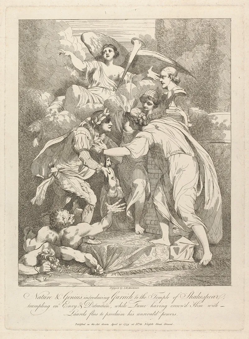 Nature And Genius Introducing Garrick To The Temple Of Shakespeare