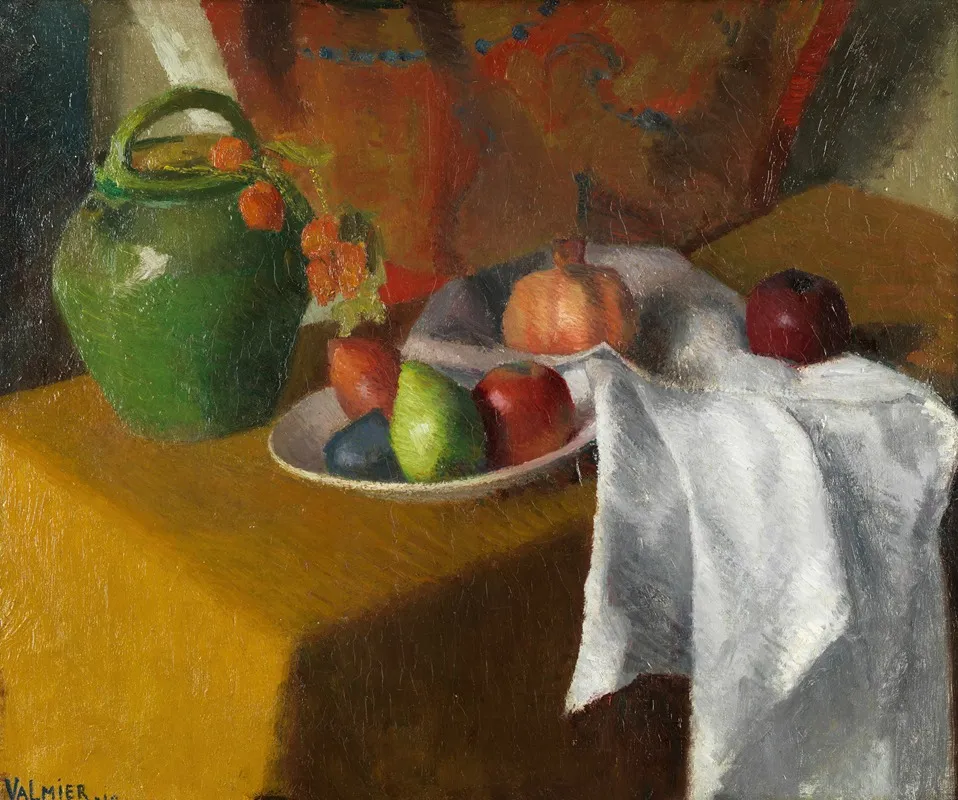 Nature Morte A La Draperie Wall Art by Georges Valmier - High-Resolution Digital Print