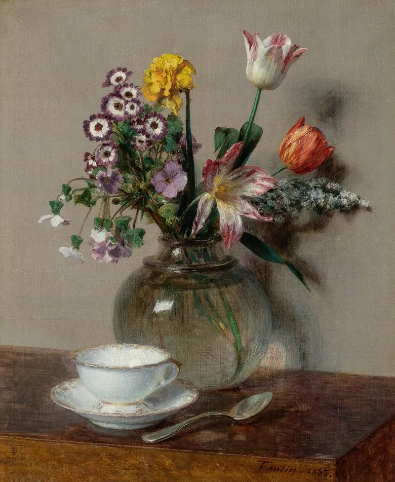 Nature Morte A La Tasse De Cafe Wall Art by Henri Fantin-Latour - High-Resolution Digital Print