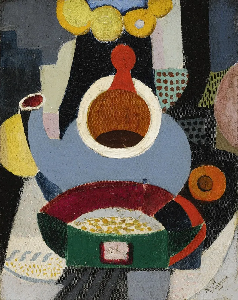 Nature Morte A La Theiere Wall Art by Ángel Zárraga - Canvas Print
