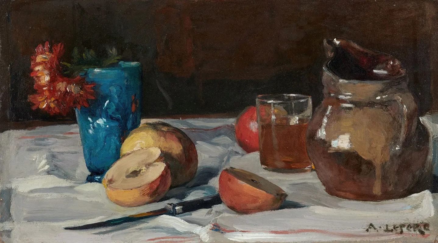 Nature Morte Au Broc Et Pommes