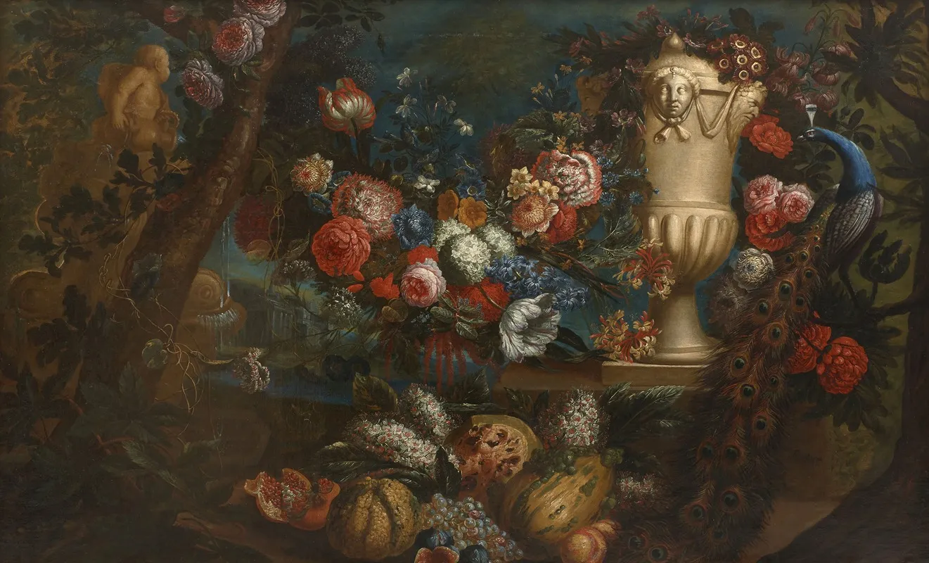 Nature Morte Aux Fruits Et Fleurs Wall Art by Jan Baptist Bosschaert - High-Resolution Digital Print