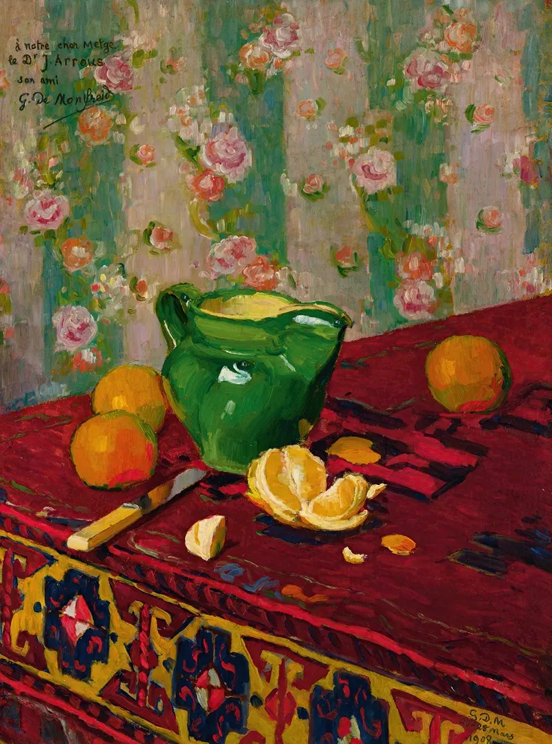 Nature Morte Aux Oranges Wall Art by Georges Daniel de Monfreid - High-Resolution Digital Print