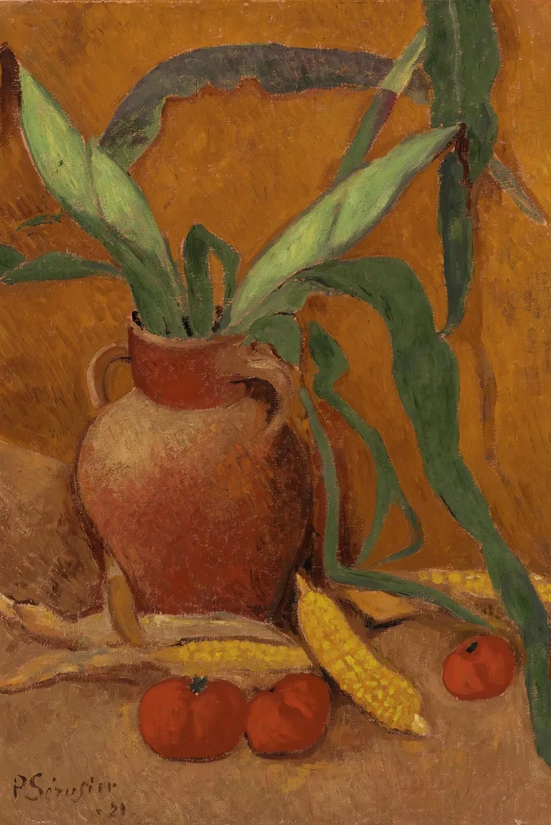 Nature Morte Avec Mais Et Tomates