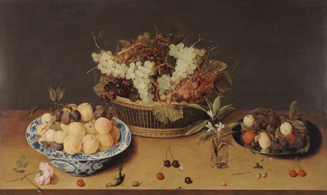 Nature Morte De Fruits Et De Fleurs Wall Art by Isaak Soreau - High-Resolution Digital Print