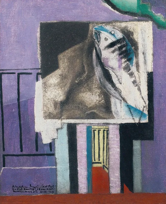 Nature Morte Devant Le Balcon Wall Art by Louis Marcoussis - High-Resolution Digital Print