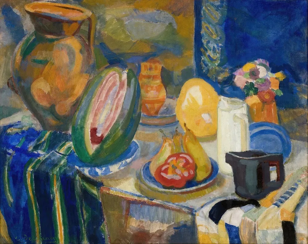 Nature Morte Portugaise Wall Art by Robert Delaunay - Canvas Print