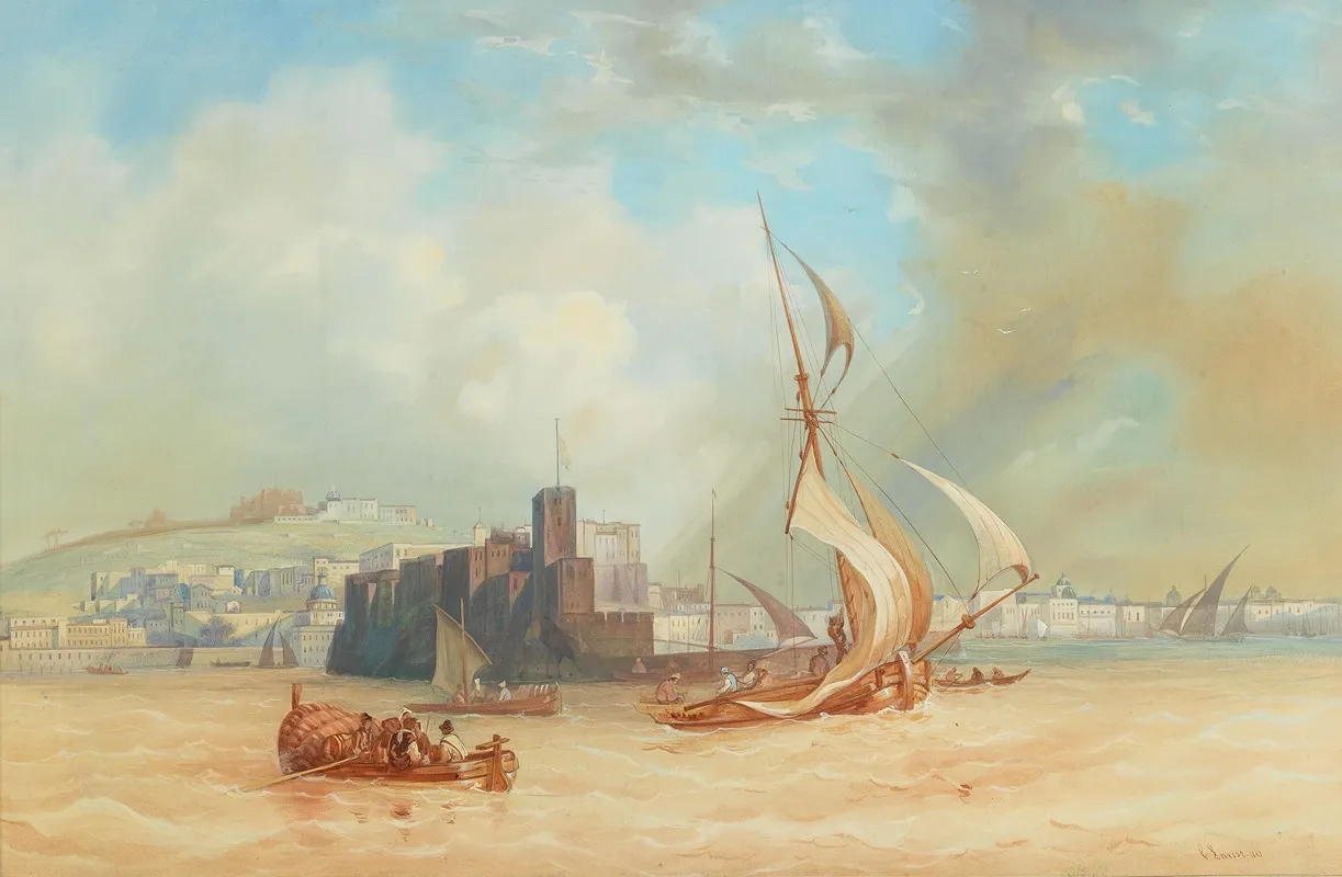 Neapel Vom Meer Aus Wall Art by Carl Martin Laeisz - High-Resolution Digital Print