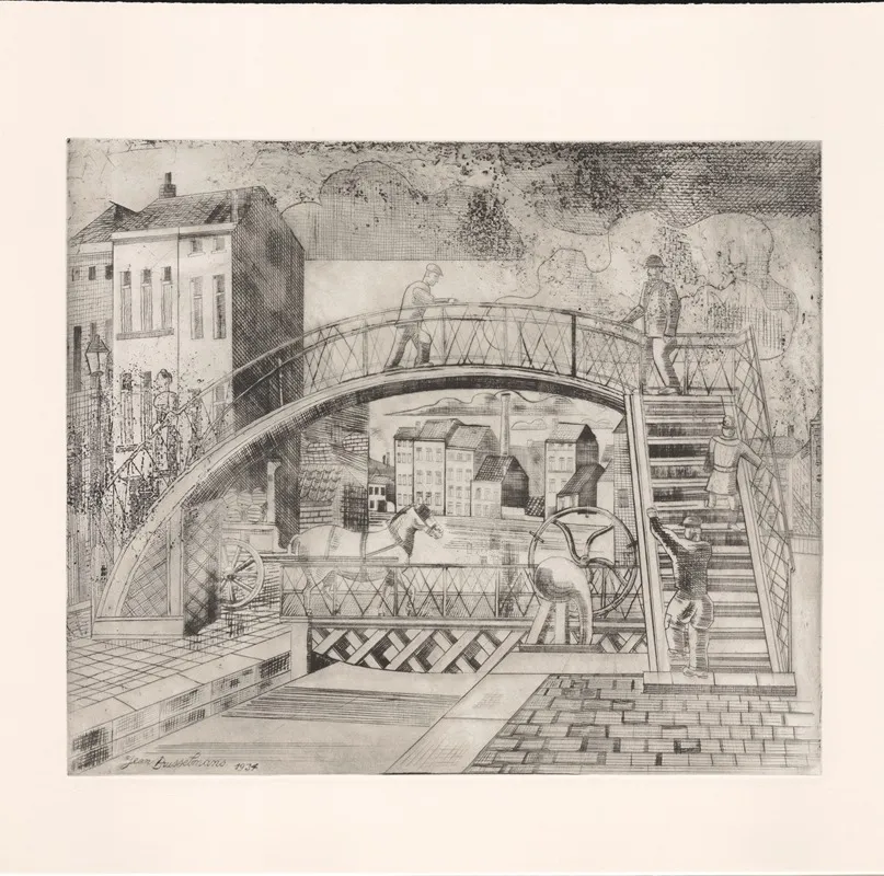 Near A Canal Bridge And Horse