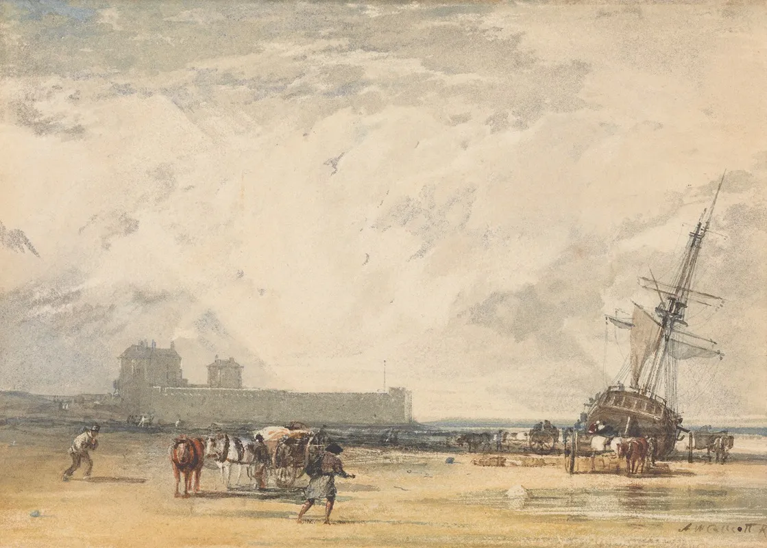 Near St Malo Wall Art by Sir Augustus Wall Callcott - High-Resolution Digital Print