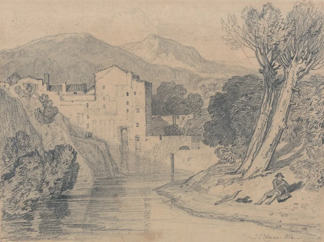 Near Whitby Yorkshire Wall Art by John Sell Cotman - High-Resolution Digital Print