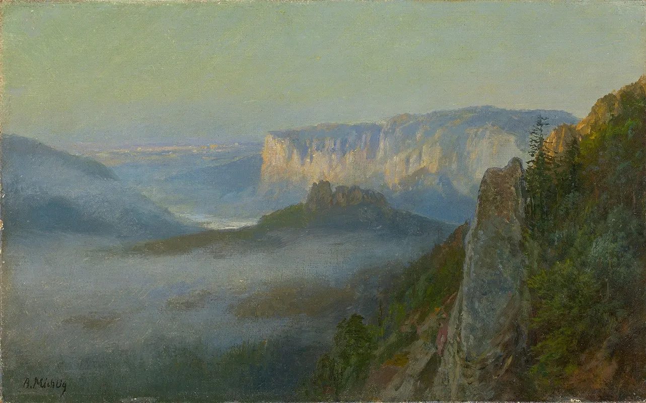 Nebel Im Elbsandsteingebirge Wall Art by Bernhard Mühlig - High-Resolution Digital Print