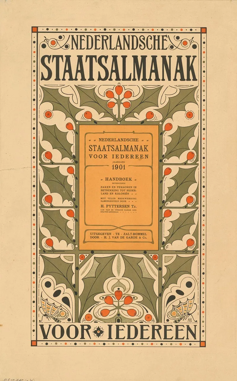 Nederlandsche Staatsalmanak Voor Iedereen Jaargang 1901 Wall Art by Anonymous - High-Resolution Digital Print