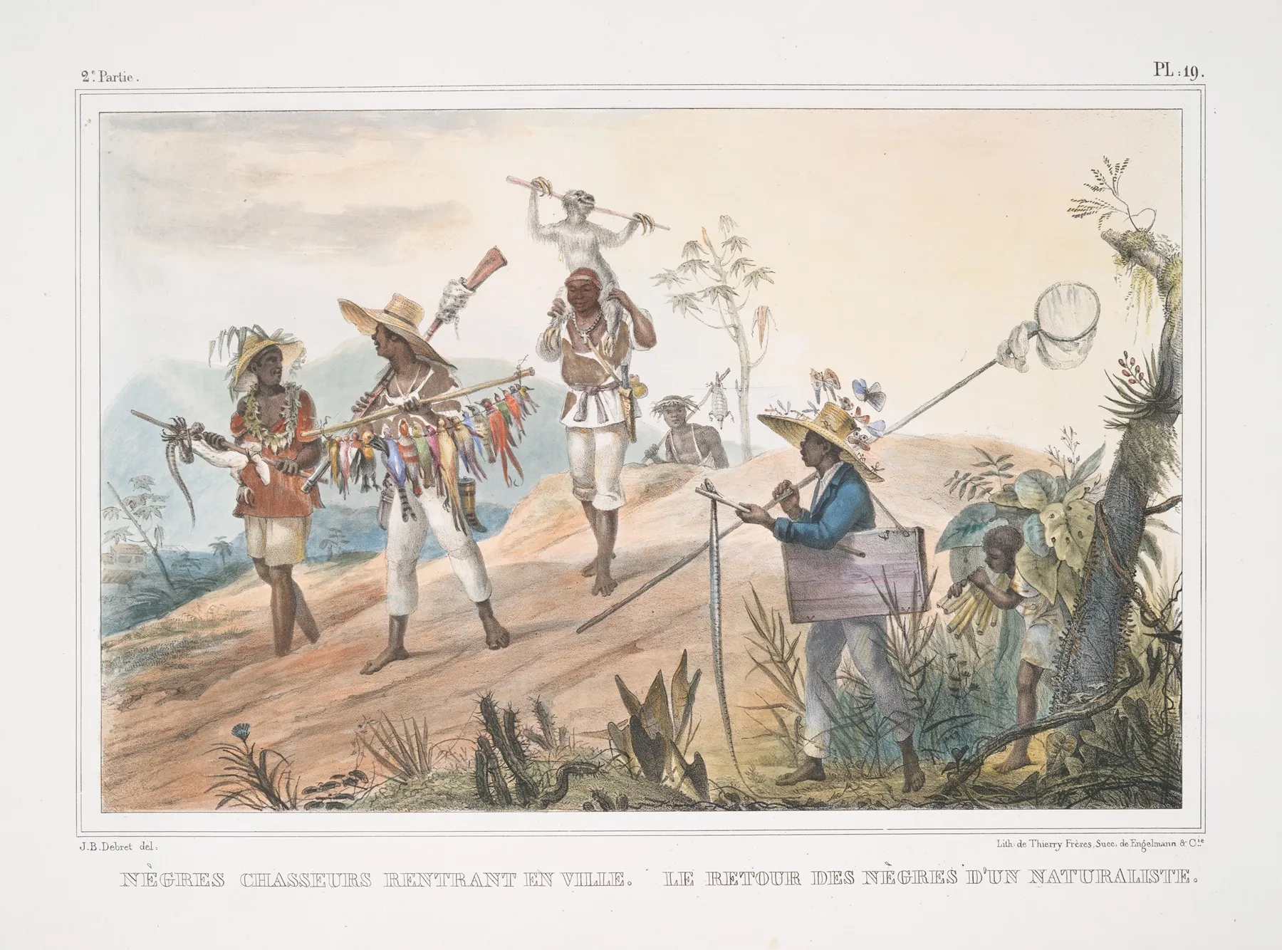 Negres Chasseurs Rentrant En Ville Le Retour Des Negres Dun Naturaliste