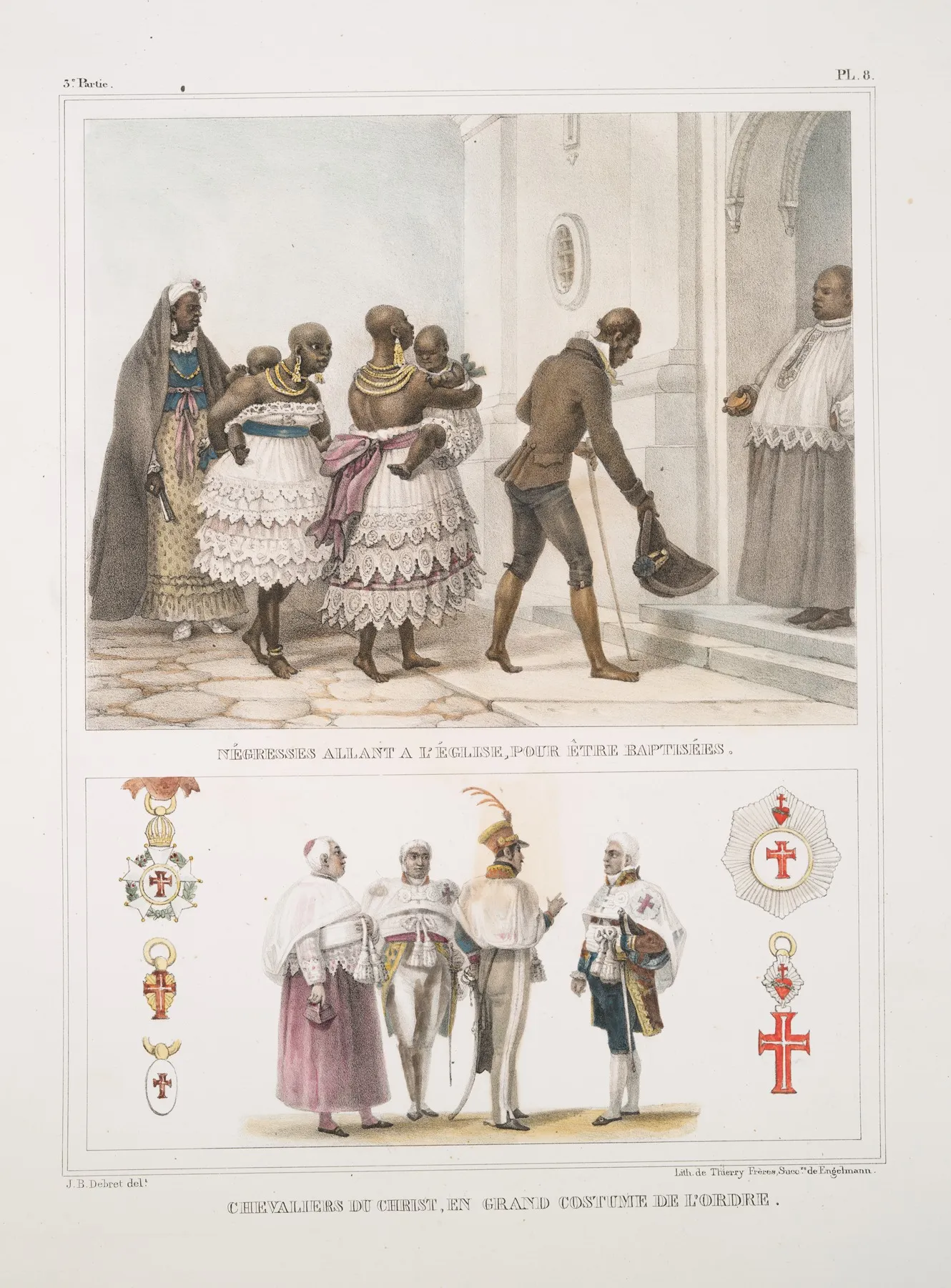 Negresses Allant A Leglise Pour Etre Baptisees Chevaliers Du Christ En Grand Costume De Lordre