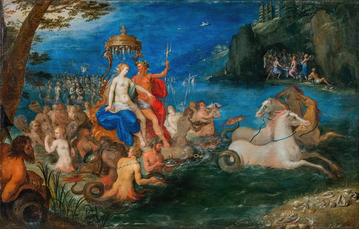 Neptune And Amphitrite 8 Wall Art by Frans Francken the Younger - High-Resolution Digital Print